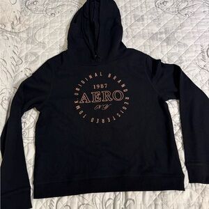 Aeropostale Black Hoodie with Graphic Print
